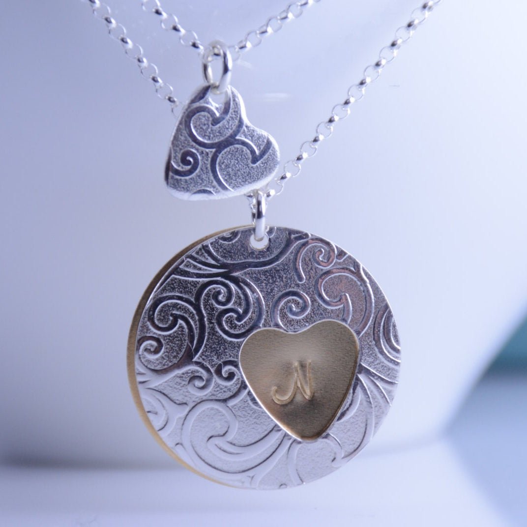 Mother and Daughters Necklace Set – Personalized Family Heart Necklace Gift - Sash Jewelry