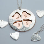 Mother and Daughters Necklace Set – Personalized Family Heart Necklace Gift - Sash Jewelry