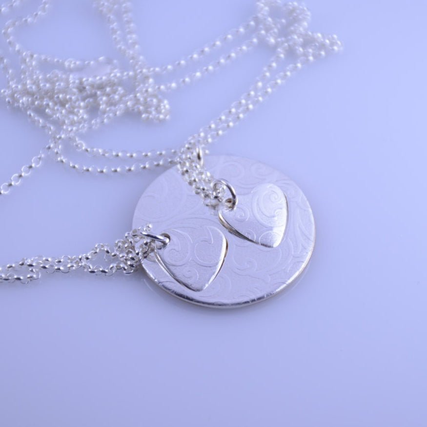 Mother and Daughters Necklace Set – Personalized Family Heart Necklace Gift - Sash Jewelry