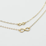 Mother Daughter 14K Gold Infinity Necklace Set – Matching Infinity Charms - Sash Jewelry