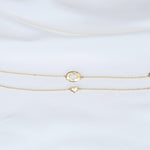 Mother Daughter Bracelet Set – 14K Gold Heart Charm Bracelets - Sash Jewelry