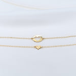 Mother Daughter Bracelet Set – 14K Gold Heart Charm Bracelets - Sash Jewelry