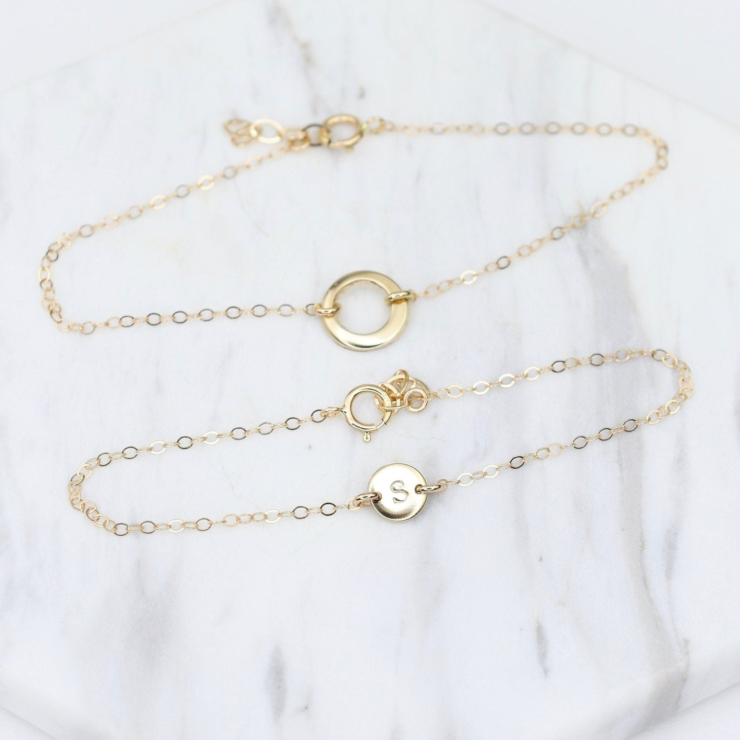 Mother Daughter Bracelet Set | 14K Gold Matching Bracelets - Sash Jewelry