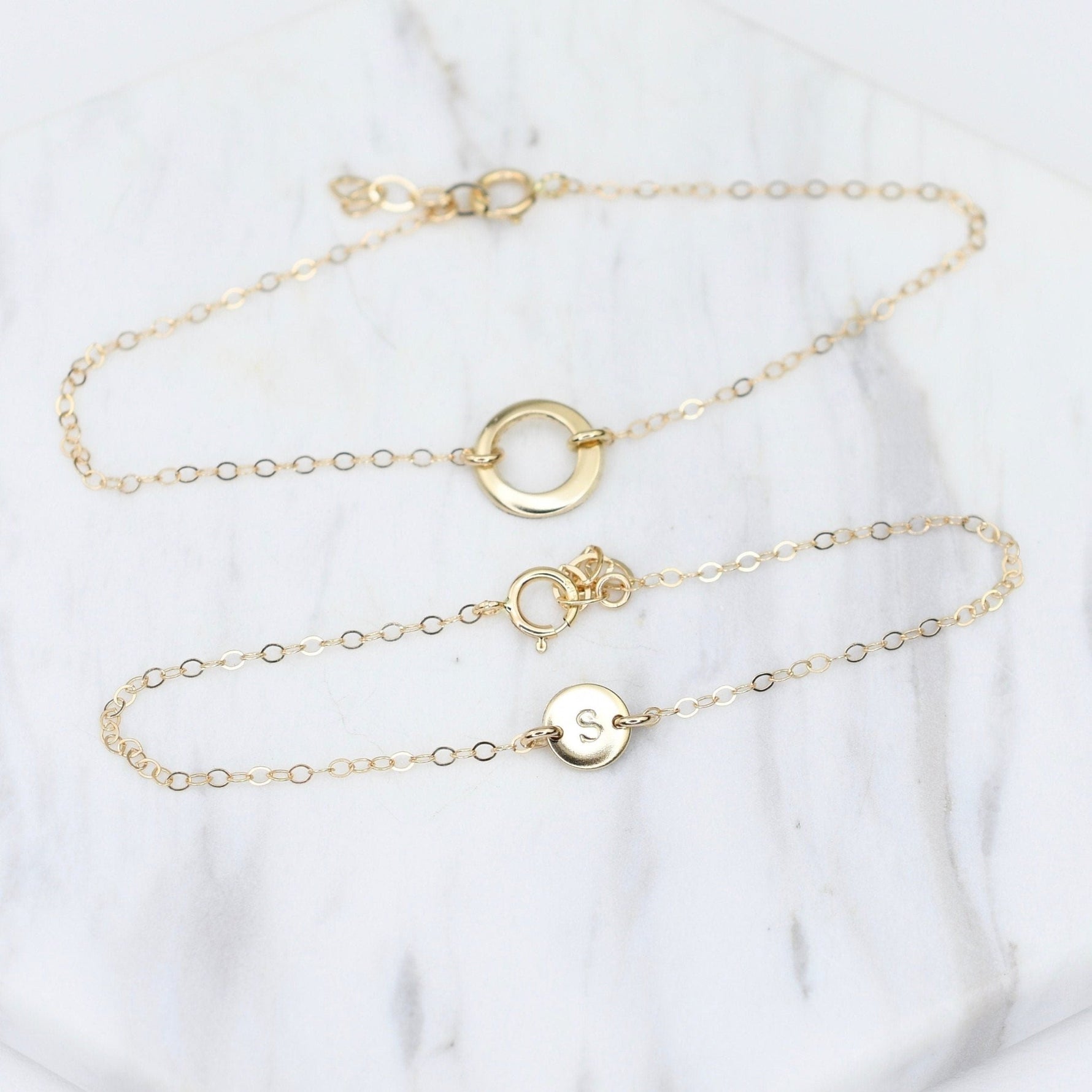 Mother Daughter Bracelet Set | 14K Gold Matching Bracelets - Sash Jewelry