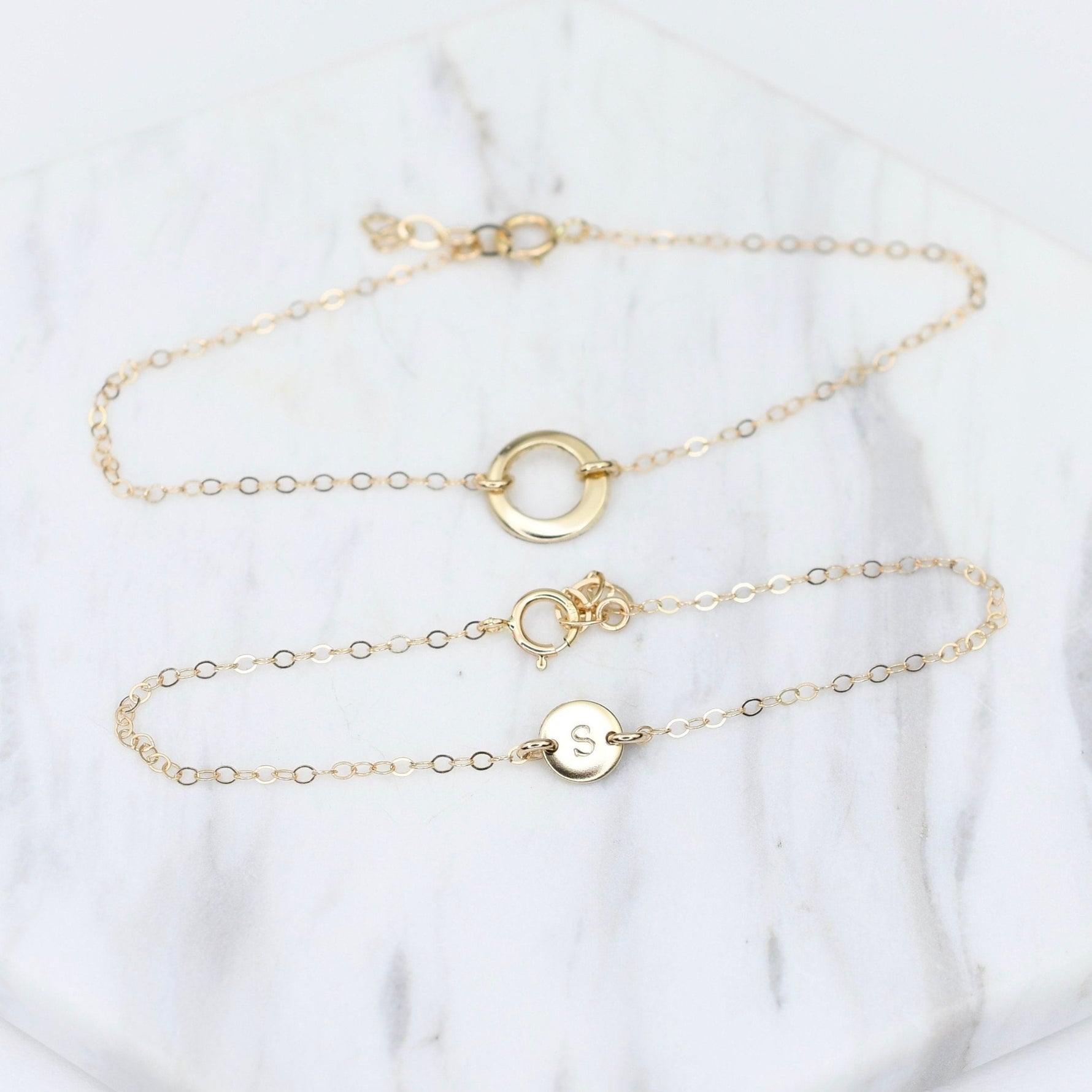 Mother Daughter Bracelet Set | 14K Gold Matching Bracelets - Sash Jewelry