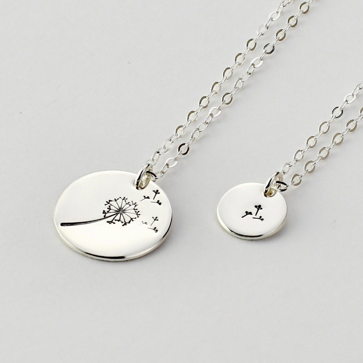 Mother & Daughter Dandelion Necklace Set – Matching Mother’s Day Gift - Sash Jewelry
