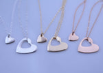 Mother Daughter Heart Necklace Set – Sterling Silver, Gold Filled or Rose Gold Filled - Sash Jewelry