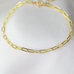 Paper Clip Chain Bracelet – Dainty Adjustable Link Bracelet - Sash Jewelry
