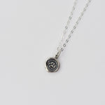 Paw Print Necklace – Wax Seal Paw Charm Minimalist Sterling Silver Necklace - Sash Jewelry