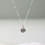 Paw Print Necklace – Wax Seal Paw Charm Minimalist Sterling Silver Necklace - Sash Jewelry