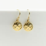 Small Sand Dollar Earrings – Sterling Silver or Gold Filled - Sash Jewelry