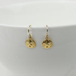 Small Sand Dollar Earrings – Sterling Silver or Gold Filled - Sash Jewelry