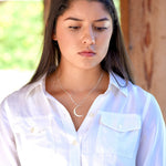 Sterling Silver Crescent Moon Necklace - Sash Jewelry