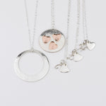 Three Generations Necklace Set – Grandmother Mother Daughter Personalized Necklace Set - Sash Jewelry
